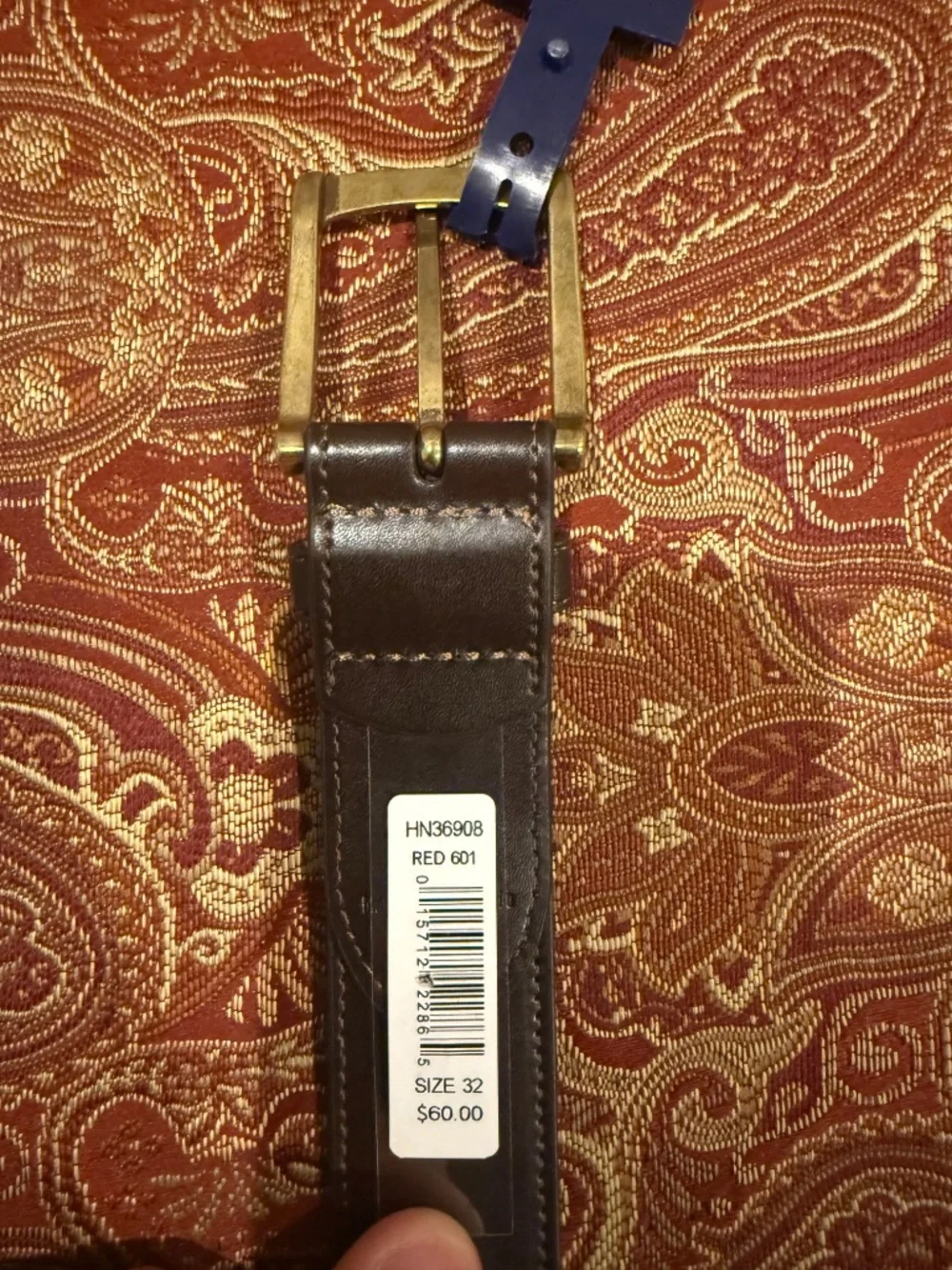 Penguin Men's Size 32 Navy/Red Lobster Belt MSRP $60